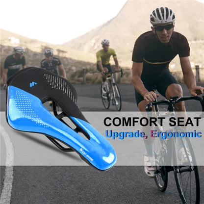 WEST BIKING Cycling Seat Hollow Breathable Comfortable Saddle Riding Equipment(Black Blue) - Outdoor & Sports by WEST BIKING | Online Shopping UK | buy2fix