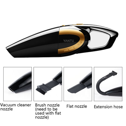 YANTU E03 Car Vacuum Cleaner Mini Handheld Portable Vacuum Car Vacuum Cleaner Wired 120W Black Gold - Vacuum Cleaner by buy2fix | Online Shopping UK | buy2fix