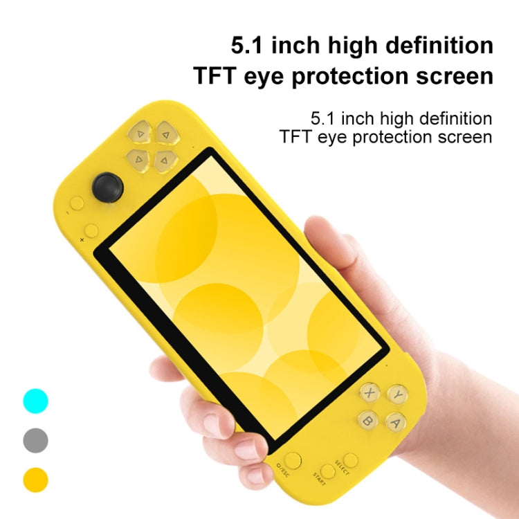 X20 LIFE Classic Games Handheld Game Console with 5.1 inch Screen & 8GB Memory, Support HDMI Output(Yellow) - Pocket Console by buy2fix | Online Shopping UK | buy2fix