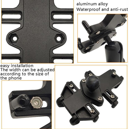 N-STAR NJN001 Motorcycle Bicycle Compatible Mobile Phone Bracket Aluminum Accessories Riding Equipment(With T Head) - Holders by N-STAR | Online Shopping UK | buy2fix