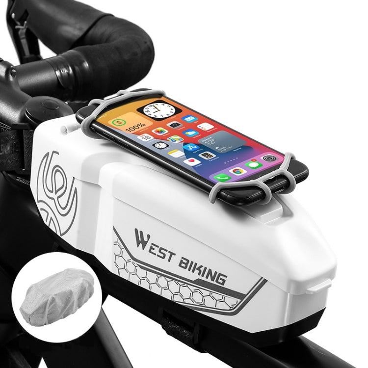 WEST BIKING Bicycle Front Beam Top Tube Bag Mountain Road Bike Waterproof Riding Equipment(White) - Bicycle Bags by WEST BIKING | Online Shopping UK | buy2fix