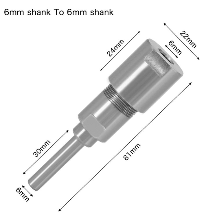 6mm To 6mm Engraving Trimming Machine Extension Pole Converter - Others by buy2fix | Online Shopping UK | buy2fix