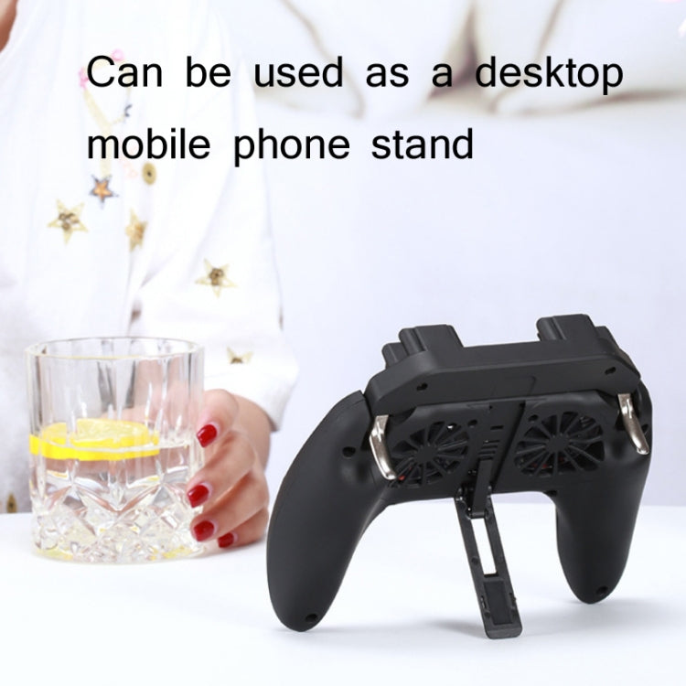 H10 3 in 1 Plug-in Type Dual Fan Cooling Gamepad Game Auxiliary Button Grip with Stand - Cooling Fan Radiator by buy2fix | Online Shopping UK | buy2fix