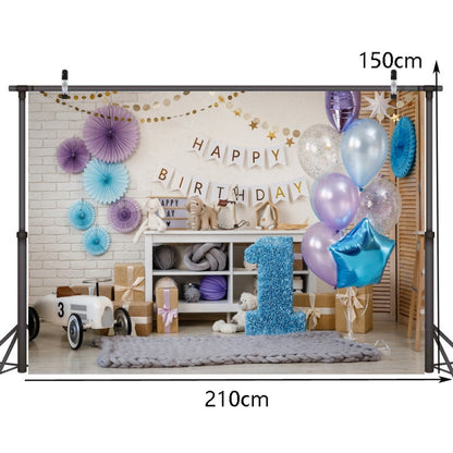 2.1m x 1.5m One Year Old Birthday Photography Background Cloth Birthday Party Decoration Photo Background(573) - Camera Accessories by buy2fix | Online Shopping UK | buy2fix