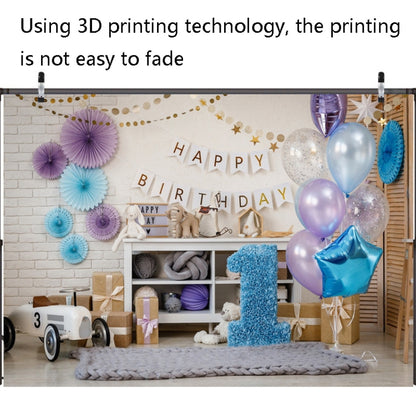 2.1m x 1.5m One Year Old Birthday Photography Background Cloth Birthday Party Decoration Photo Background(523) - Camera Accessories by buy2fix | Online Shopping UK | buy2fix