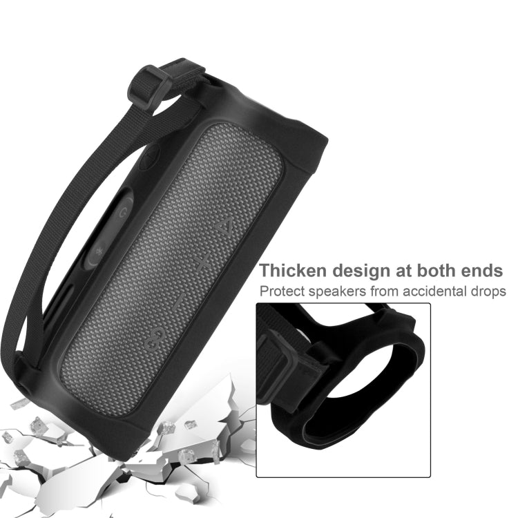 Suitable for JBL Flip5 Speaker Silicone Protective Sleeve Hollow Portable Soft Silicone Sleeve(Black) - Protective Case by buy2fix | Online Shopping UK | buy2fix