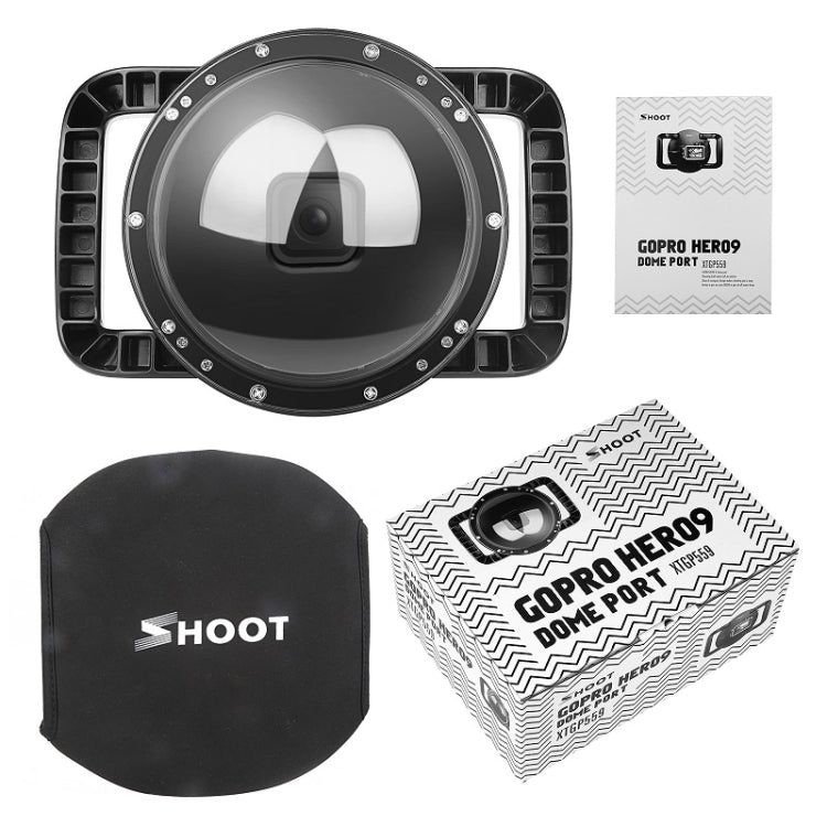 SHOOT XTGP559 Dome Port Underwater Diving Camera Lens Transparent Cover Housing Case For GoPro HERO10 Black / HERO9 Black - Lens Transparent Cover by SHOOT | Online Shopping UK | buy2fix