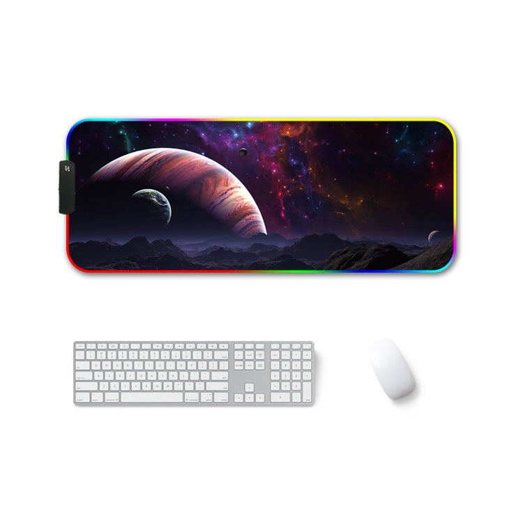 250x350x3mm F-01 Rubber Thermal Transfer RGB Luminous Non-Slip Mouse Pad(Vast Starry Sky) - Mouse Pads by buy2fix | Online Shopping UK | buy2fix