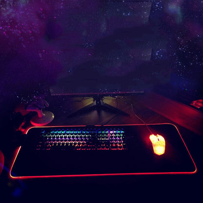 250x350x3mm F-01 Rubber Thermal Transfer RGB Luminous Non-Slip Mouse Pad(Vast Starry Sky) - Mouse Pads by buy2fix | Online Shopping UK | buy2fix