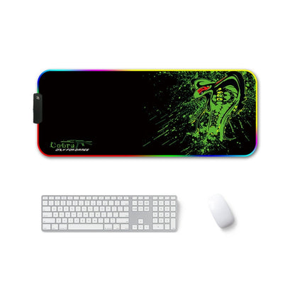 400x900x3mm F-01 Rubber Thermal Transfer RGB Luminous Non-Slip Mouse Pad(Brontosaurus) - Mouse Pads by buy2fix | Online Shopping UK | buy2fix