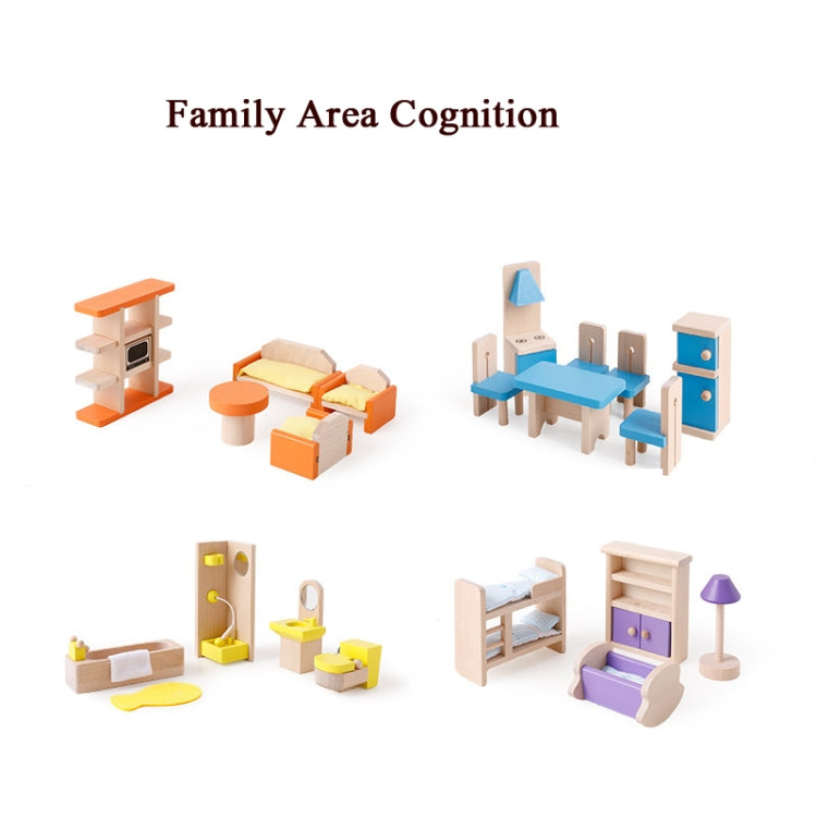 Onshine Pretend Play Scene DIY Role Playing Wooden Furniture Accessories, Style: Master Bedroom - Pretend Play Toys by buy2fix | Online Shopping UK | buy2fix