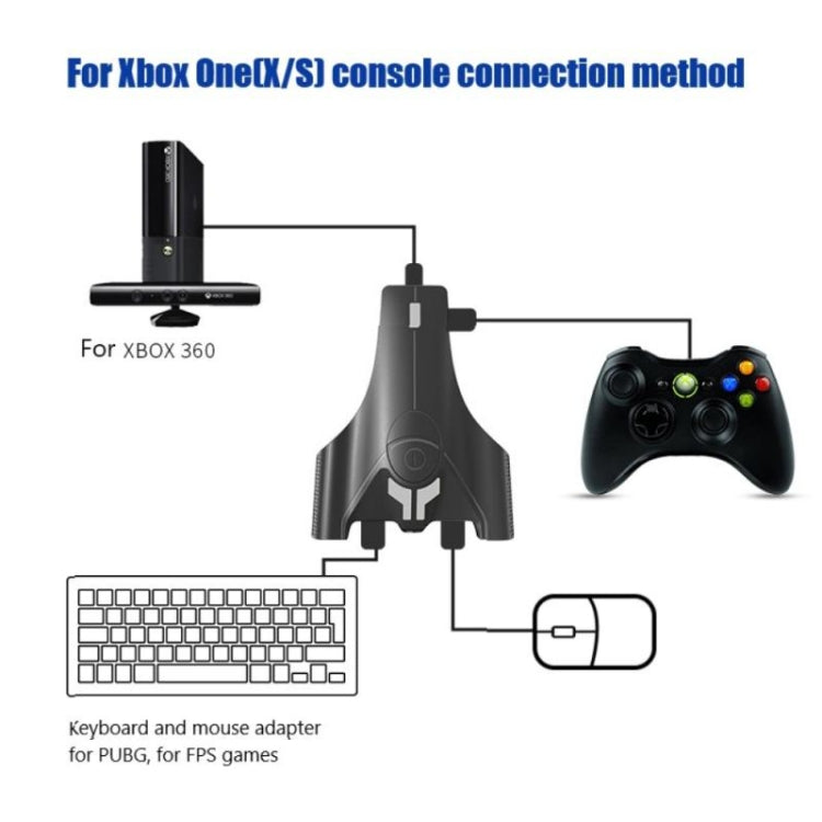 PGNS09301 The Keyboard And Mouse Converter Is Suitable For PS4 / XBOX ONE / Switch Lite(White Light) - Adapter & Cables by buy2fix | Online Shopping UK | buy2fix