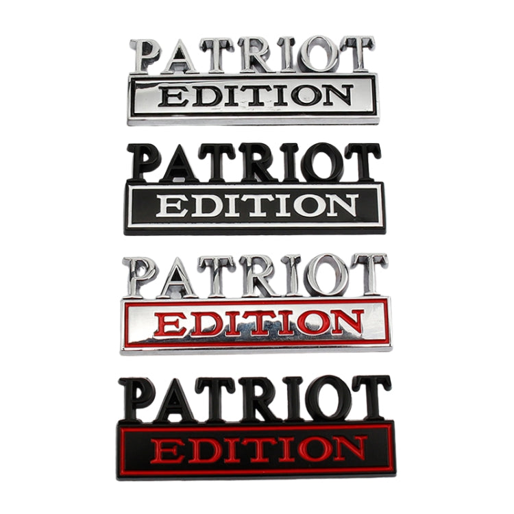 2 PCS Patriot Edition Metal Leaf Board Car Stickers Back Tail Box Label(Silver Red) - Decorative Sticker by buy2fix | Online Shopping UK | buy2fix