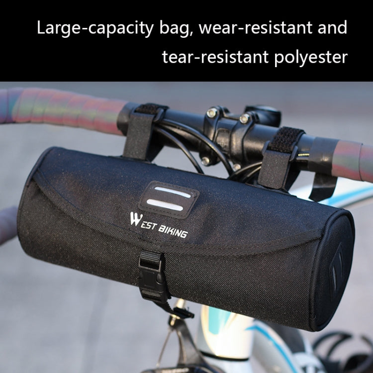 WEST BIKING YP0707247 Cycling Crossbeam Handle Drum Bag(Black) - Bicycle Bags by WEST BIKING | Online Shopping UK | buy2fix
