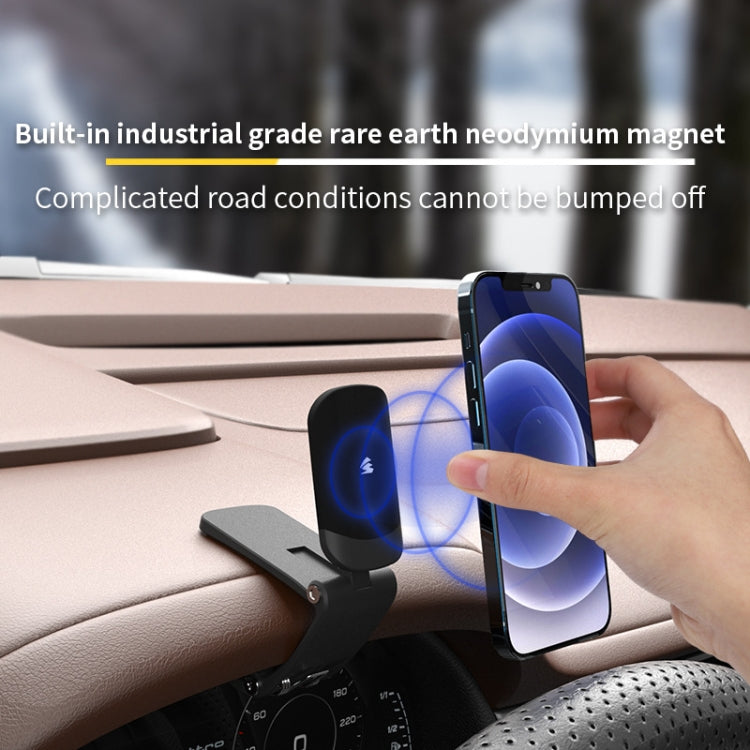 SUMITAP Magnetic HUD Car Mobile Phone Bracket Mini Compact Car Instrumentation Special Mute Stent(Deep Black) - Car Holders by buy2fix | Online Shopping UK | buy2fix