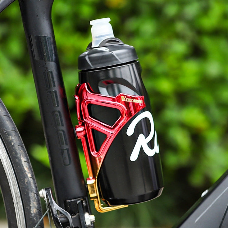WEST BIKING YP0704033 Bicycle Gradient Water Bottle Holder PC Colorful Cup Bracket(Black Silver Gradient) - Holders by WEST BIKING | Online Shopping UK | buy2fix