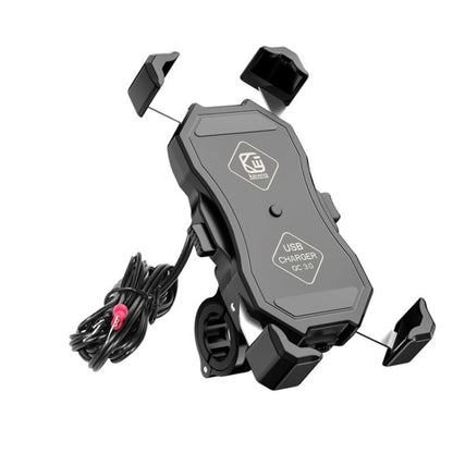 Kewig Motorcycle Outdoor Riding Four-Claw Fixed Mobile Phone Bracket QC3.0 Fast Charging Waterproof Holder(M11-B) - Holder by Kewig | Online Shopping UK | buy2fix