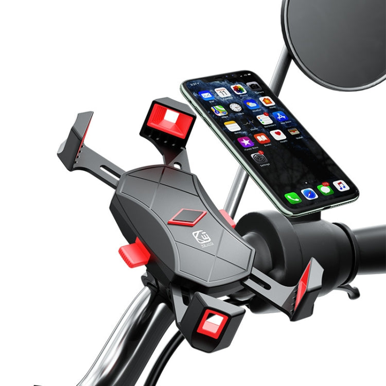 Kewig Reflection To Fall Shockproof Bicycle Bracket Motorcycle Four-Claw Mobile Phone Holder(M113-A) - Holder by buy2fix | Online Shopping UK | buy2fix