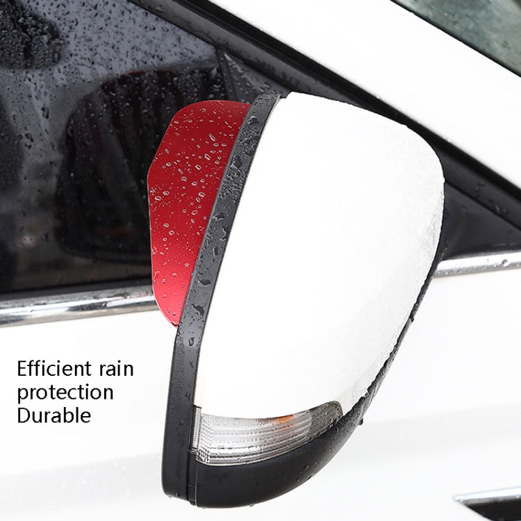 Car Rear View Mirror Rain Eyebrow Cover Catering Mirror Aluminum Alloy Rain Shield(Aluminum Alloy Red) - Convex Mirror & Accessories by buy2fix | Online Shopping UK | buy2fix