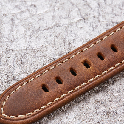 Quick Release Watch Band Crazy Horse Leather Retro Watch Band For Samsung Huawei,Size: 20mm (Light Brown Black Buckle) - Watch Bands by buy2fix | Online Shopping UK | buy2fix