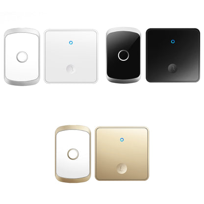 CACAZI FA50 1 For 1 Push-button Self-generating Wireless Doorbell, Plug:UK Plug(Gold) - Wireless Doorbell by CACAZI | Online Shopping UK | buy2fix