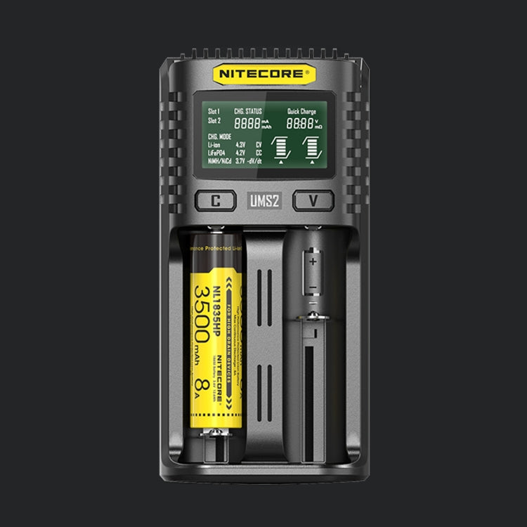 NITECORE Fast Lithium Battery Charger, US Plug, Model: UMS2 - Charger & Converter by NITECORE | Online Shopping UK | buy2fix