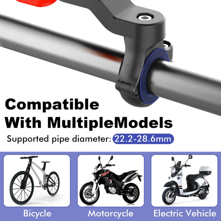 HL-143A Bicycle Mobile Phone Bracket Cycling Navigation Shockproof Bicycle Rotating Mobile Phone Frame(Black) - Holders by buy2fix | Online Shopping UK | buy2fix