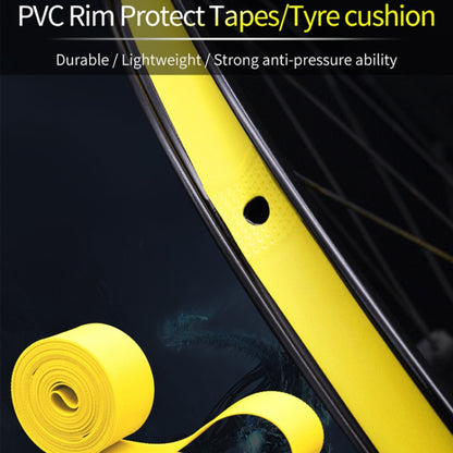 20 PCS Road Mountain Bike Anti-Stab Tire Pad Bicycle Wheel Set PVC Spoke Lining Tape, Colour: Yellow(27.5inch x 18mm) - Outdoor & Sports by buy2fix | Online Shopping UK | buy2fix