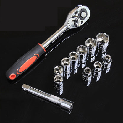 CY-0028 12 PCS/Set Auto Repair Tool Ratchet Quick Socket Wrench Hardware Box Combination, Model: 1/4 Small Fly - In Car by buy2fix | Online Shopping UK | buy2fix