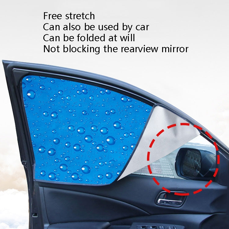 4 PCS R-2938 Single-Layer Sun Protection Magnetic Car Curtain Vehicle Water Drop Sunshade(Blue Right) - In Car by buy2fix | Online Shopping UK | buy2fix