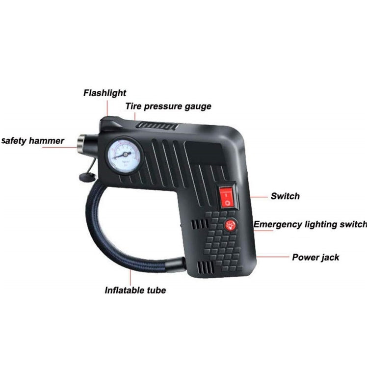 YX-301 12V Multi-Function Car Electric Portable Hand-Held Inflatable Pump(Black) - In Car by buy2fix | Online Shopping UK | buy2fix