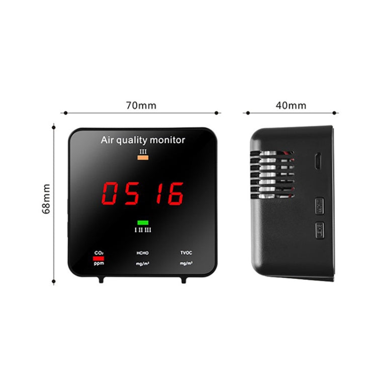 JSM-131 Portable CO2 TVOC Formaldehyde Carbon Dioxide Detector - Security by buy2fix | Online Shopping UK | buy2fix