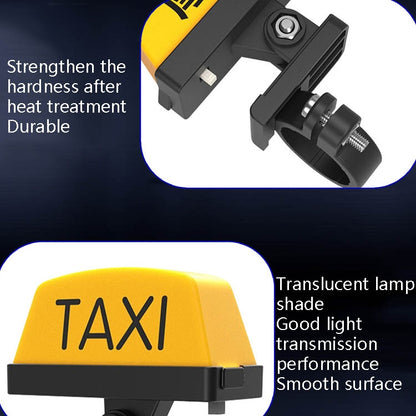 Motorcycle Modified Personality Taxi Motor Light Electric Car Helmet Decorative Warning Light, Specification: Normally Bright(Yellow) - In Car by buy2fix | Online Shopping UK | buy2fix