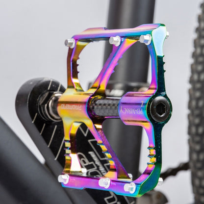 1 Pair PROMEND Three Peilin Bearing Aluminum Alloy CNC Bicycle Colorful Pedal PD-M86CY - Outdoor & Sports by PROMEND | Online Shopping UK | buy2fix