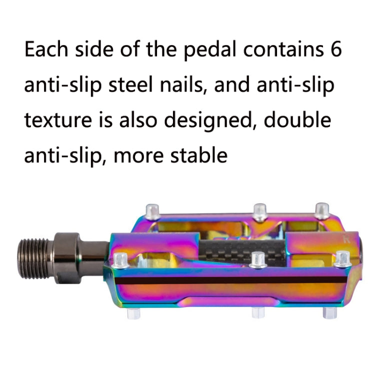 1 Pair PROMEND Three Peilin Bearing Aluminum Alloy CNC Bicycle Colorful Pedal PD-R87CY - Pedals by PROMEND | Online Shopping UK | buy2fix