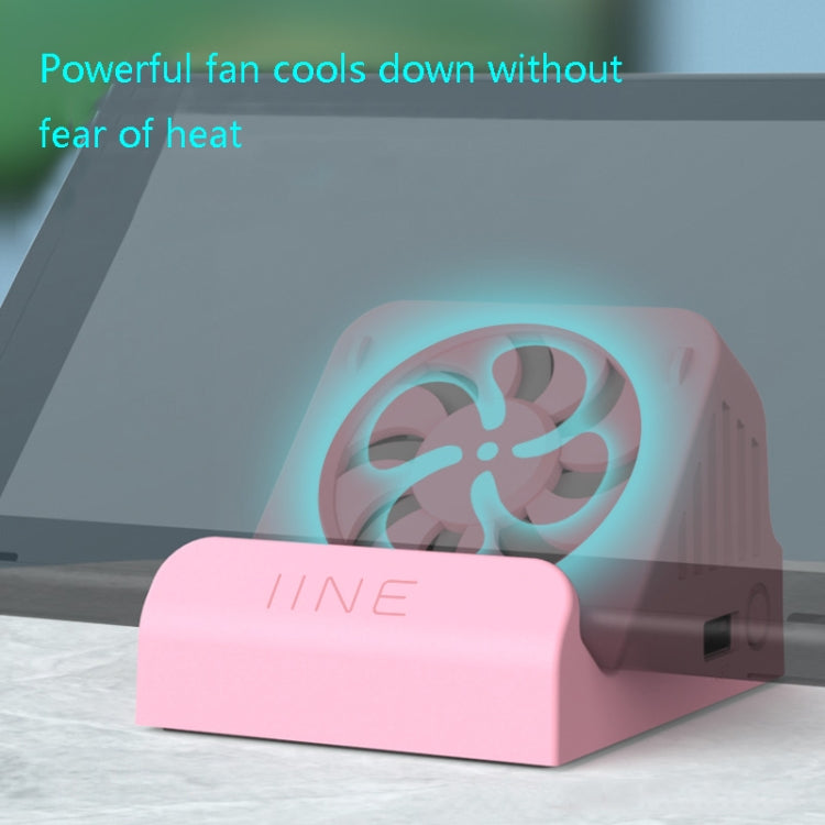 IINE Portable Video Conversion Base With Fan Cooling HDMI Video Converter For Nintendo Switch(Green-L390) - Holder by IINE | Online Shopping UK | buy2fix