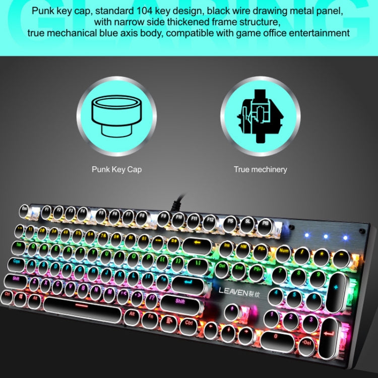 104 Keys Green Shaft RGB Luminous Keyboard Computer Game USB Wired Metal Mechanical Keyboard, Cabel Length:1.5m, Style: Double Imposition Version (Pink White) - Wired Keyboard by buy2fix | Online Shopping UK | buy2fix