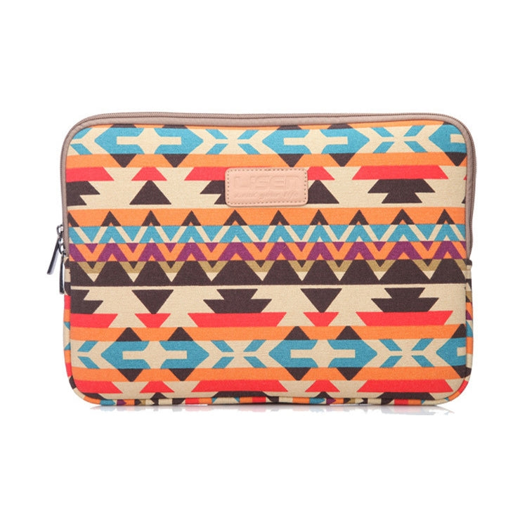 LiSEN LS-518 Lingge Pattern Laptop Computer Liner Bags, Size: 12 inch(Orange Pattern Geometry) - 12.1 inch by LiSEN | Online Shopping UK | buy2fix