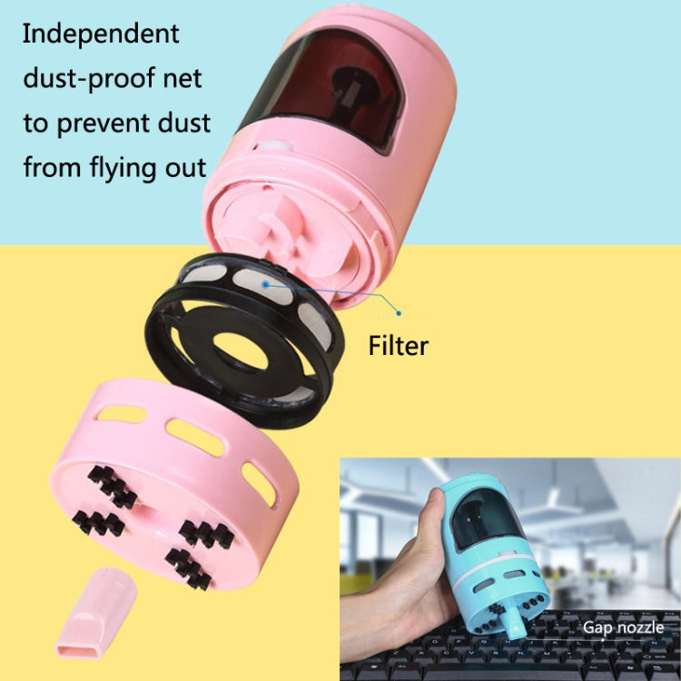 XCQ-01 Multifunctional Desktop Vacuum Cleaner with Pencil Sharpener Function(Pink) - Mini Vacuum Cleaner by buy2fix | Online Shopping UK | buy2fix