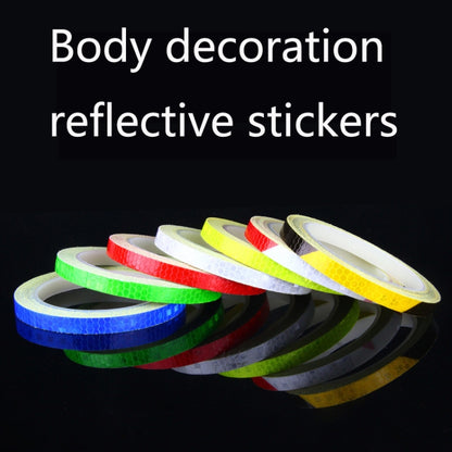 5 Rolls Bicycle Mountain Bike Motorcycle Sticker Car Contour Reflective Sticker Night Riding Reflective Sticker, Size: 2 x 800cm(Red White) - Decorative Accessories by buy2fix | Online Shopping UK | buy2fix