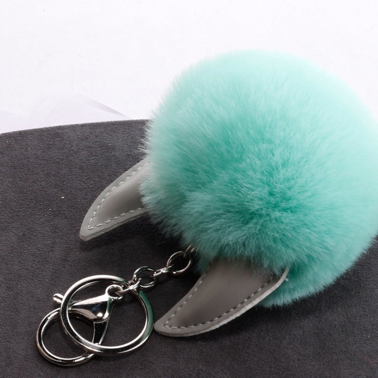 3 PCS Cartoon Croissant Hair Ball Keychain Pendant Bag Car Pendant(Wine Red) - Key Rings by buy2fix | Online Shopping UK | buy2fix