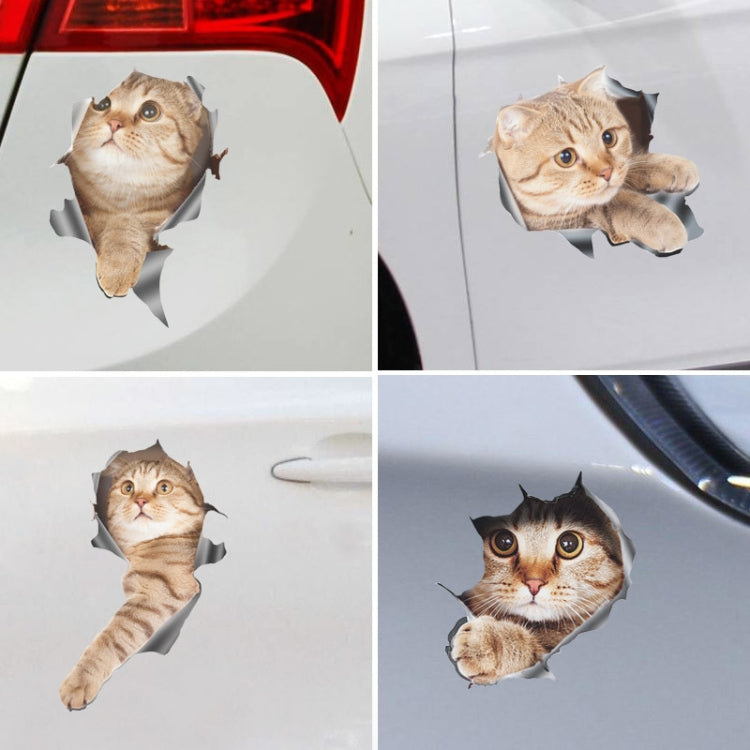 4 PCS Style 2 Small 3D Stereo Cat Car Sticker Car Body Scratches And Occlusion Stickers - In Car by buy2fix | Online Shopping UK | buy2fix