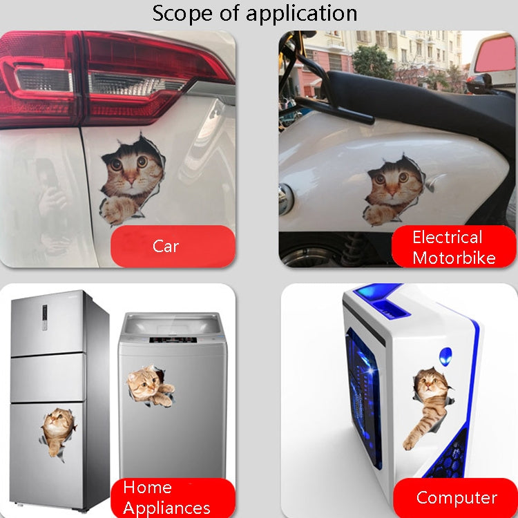 4 PCS Style 4 Small 3D Stereo Cat Car Sticker Car Body Scratches And Occlusion Stickers - In Car by buy2fix | Online Shopping UK | buy2fix