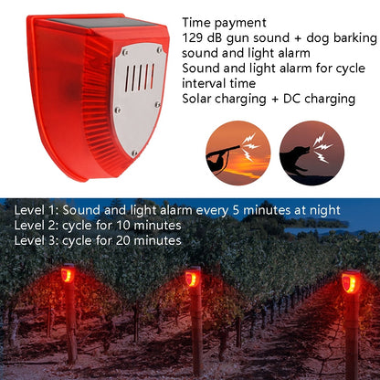 N911M Solar Animal Repeller Outdoor Sound And Light Alarm, Specification: Timing Model - Security by buy2fix | Online Shopping UK | buy2fix