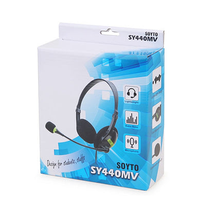 SOYTO SY440MV Teaching Office Network Class Student Education Computer Headset, Style: Black PC - Multimedia Headset by SOYTO | Online Shopping UK | buy2fix