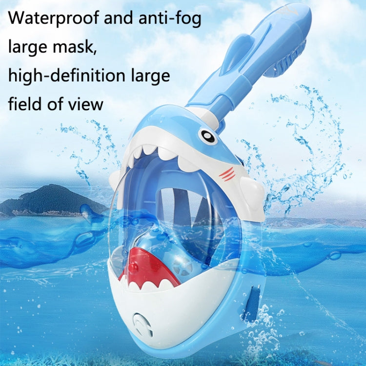 Cartoon Kids Full Dry Diving Mask Swimming Anti-Fog Snorkeling Mask, Size: XS(Shark Blue) - DJI & GoPro Accessories by buy2fix | Online Shopping UK | buy2fix