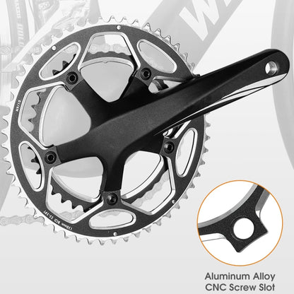 WEST BIKING 2-Piece 53t-39t Road Bike Aluminum Alloy Gear(Black) - Outdoor & Sports by WEST BIKING | Online Shopping UK | buy2fix