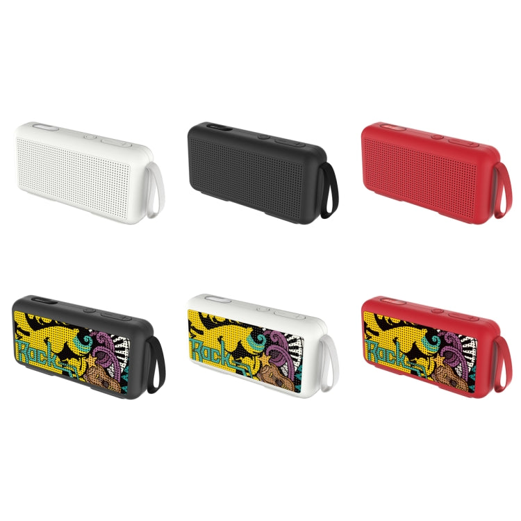 DoRealMe F0 TWS Mini Graffiti Bluetooth Speaker Support FM / TF Card(Black) - Mini Speaker by buy2fix | Online Shopping UK | buy2fix