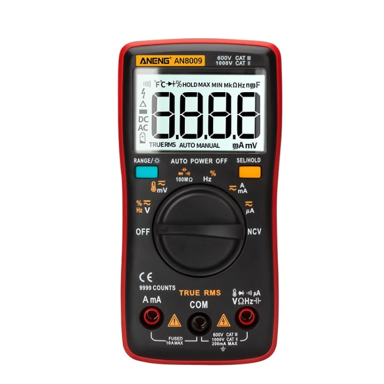 ANENG AN8009 NVC Digital Display Multimeter, Specification: Standard(Red) - Consumer Electronics by ANENG | Online Shopping UK | buy2fix