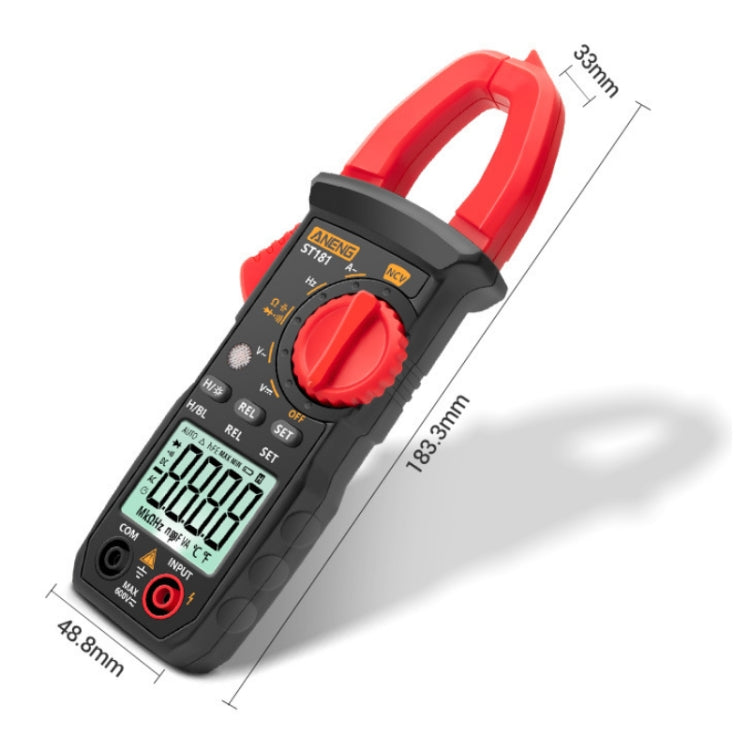 ANENG Intelligent Digital Backlit Clamp-On High-Precision Multimeter, Specification: ST183 6000-counts - Consumer Electronics by ANENG | Online Shopping UK | buy2fix